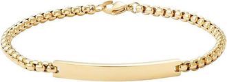 Adornia Adornia 18K Plated Stainless Steel Tarnish-Resistant Id Bracelet