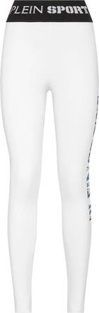 Plein Sport Broeken, Dames, Wit, S, Polyester, Sport Leggings
