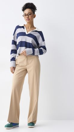 Twik Womens Pleated wide-leg dress pant