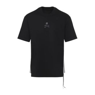 MASTERMIND WORLD T-Shirts, male, Black, Size: XL Side Panel Short Sleeves Tee