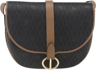 Dior Pre-owned Cross Body Bags, female, Black, Size: ONE SIZE Pre-owned Vintage honeycomb shoulder bag