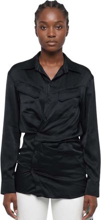 Off-white Black Slim Solid Shirt