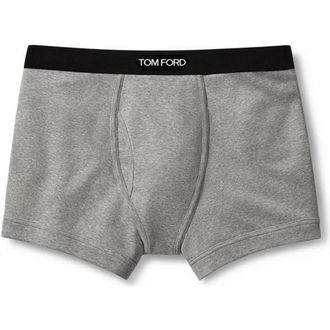 Tom Ford Cotton Stretch Jersey Boxer Briefs in Grey at Nordstrom, Size Xx-Large