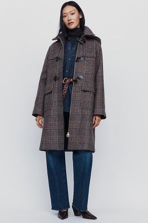 Barbour Melody Check Wool Blend Coat Jacket