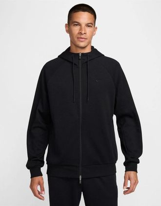 Nike Mens Dri Fit Uv Zip Up Hoodie - Black - Size: 38/Regular