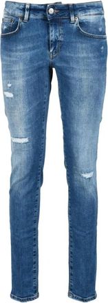Dondup Gaia Rits Jeans - Dames - Slim Fit Jeans - Blauw - W25 - Katoen - Jeans