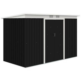 OUTSUNNY Caseta de jard&iacute;n 280x130x172 cm gris oscuro