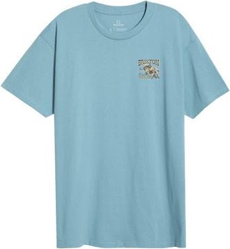 Brixton Barquero Cotton Graphic T-Shirt in Ocean Breeze at Nordstrom, Size Xx-Large