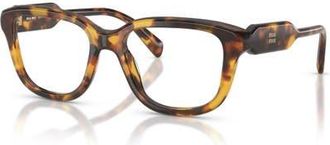 Miu Miu 51mm Rectangle optical glasses in Tortoise at Nordstrom