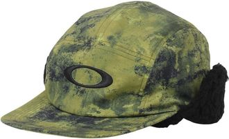 Oakley Mens Team Collection Rykkinn Flaps Cap Hat, Oxidation Print Green, One Size