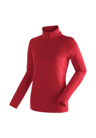 Maier Sports Fleecepullover MAIER SPORTS Eva, Damen, Gr. 48, rot, 100% Polyester, hoch geschlossener Ausschnitt, Sweatshirts Fleecepullover, Damen Fleece, funktion
