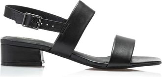 Clarks Zwarte leren sandalen Seren 25 - Dames - Sandalen met hakken - Zwart - 37 EU - Leer - Schoenen