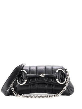 Gucci Horsebit Chain Vertical Quilted Leather Small shoulder bag - Nero