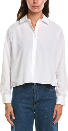 Brooks Brothers Cropped Back Pleat Top