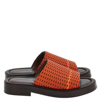 Ferragamo Daian Intreccio Woven Slide Sandals, Size 9