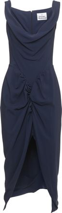 Vivienne Westwood Panther Dress With Front Drape Detail And Vent