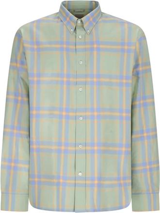 Dior Shirt met Borduursel - Heren - Casual Overhemden - Groen - M - Katoen - Overhemden