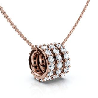 Pompeii3 1/2Ct Bernarda Diamond Pendant 14k Gold Womens Necklace Lab Grown EF/VS