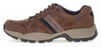 Gabor Sneaker PIUS GABOR, Herren, Gr. 8,5 (42,5), blau (espresso, navy), Nubukleder, Veloursleder, Schuhe Sneaker, in Weite G (weit), Freizeitschuh, Halbsch