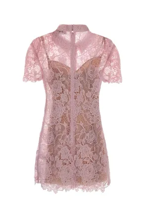 Self Portrait Lace Dress - Pink