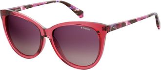 Polaroid PLD 6104/S/X Polarized VA4/JR Womens Sunglasses Red Size 56