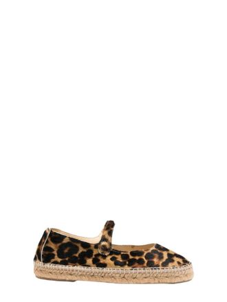 Maneb&igrave; Leopard Print Velcro Espadrilles