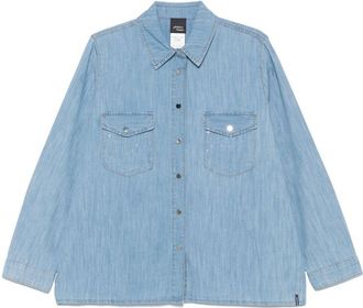 Marina Rinaldi Blue Cotton Denim Shirt