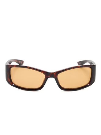 Le Specs Du Jour rectangle-frame sunglasses - Brown