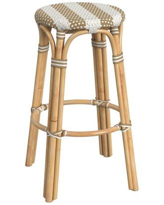 Butler Specialty Company Tobias Beige Diamond Rattan Bar Stool