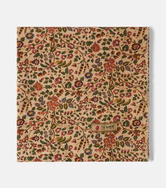 Lyria Neroli floral linen canvas picnic blanket