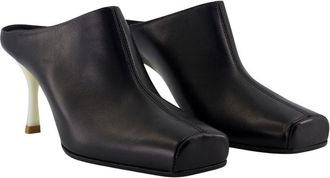 Maison Margiela Womens Lambskin Leather High Heel Mule Black