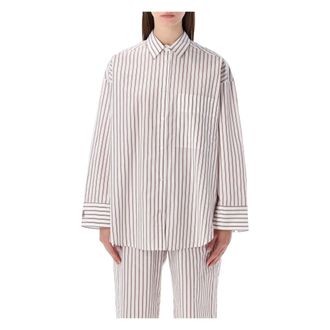 By Malene Birger Shirts, female, White, S, Derris Shirt Stripe