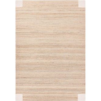 Beliani Tappeto in juta rettangolare 160 x 230 cm Tessuto in stile rustico Soggiorno Camera da letto Beige chiaro Amravati