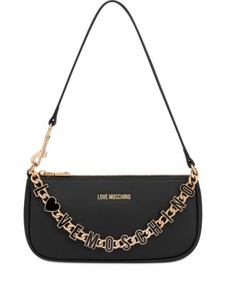 Love Moschino logo-detail shoulder bag - Black