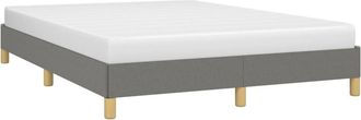 vidaXL Cama Sin Colch&oacute;n De Tela Gris Oscuro 160x200 Cm Vidaxl