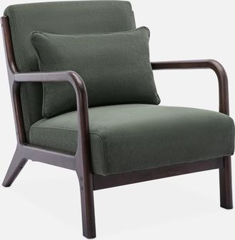 Sweeek Sill&oacute;n Escandinavo De Pana Y Madera De Hevea