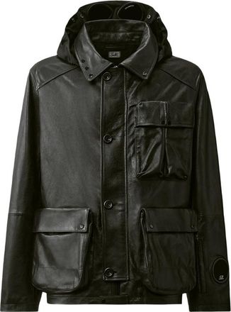 C.P. Company C. p. Company Goggle-detail Leather Jacket