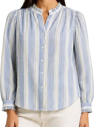Trovata Rumi Long Sleeve Blouse In Tahoe Stripe