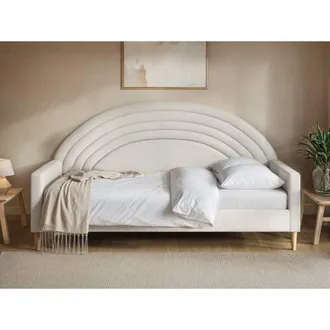 Flair Noa Rainbow Fabric Day Bed in Beige | Size: Single