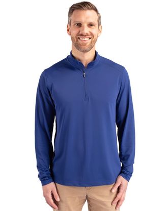 Cutter & Buck Virtue Eco Pique Recycled Quarter Zip Mens Pullover Jacket