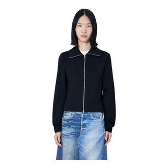 Our Legacy Slim Zip Longsleeve Top - female - Our Legacy - Zip-throughs - Black - XS - Sweatshirts & Hoodies