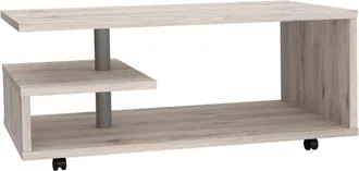Home Heavenly Mesa Centro Con Revistero Benny, De L&iacute;neas Geom&eacute;tricas, 105x60x45,6 Cm. Color: Roble Arena - Home Heavenly