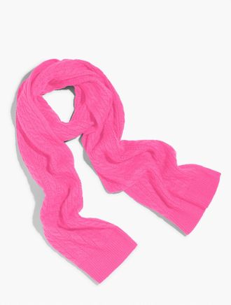 Talbots Soft Cable Knit Scarf - Stunning Pink - 001 Talbots