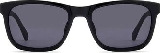 Fossil 56mm Rectangular Sunglasses in Black/Grey at Nordstrom