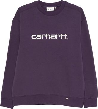 Carhartt Work in Progress embroidered-logo sweatshirt - women - Cotton/Polyester - S - Purple