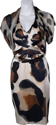 Versace silk printed dress with bolero