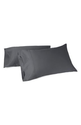 Coyuchi Classic Organic Cotton Sateen Pillowcases in Graphite at Nordstrom, Size Queen