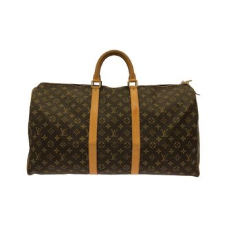 Louis Vuitton Monogram Marron Coated Canvas Boston Bag (Pre-Owned)
