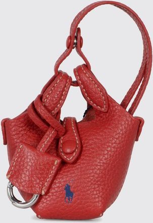 Polo Ralph Lauren Portachiavi in pelle con logo ricamato