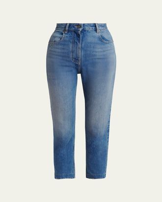 Valentino Garavani High-Rise Skinny-Leg Crop Jeans